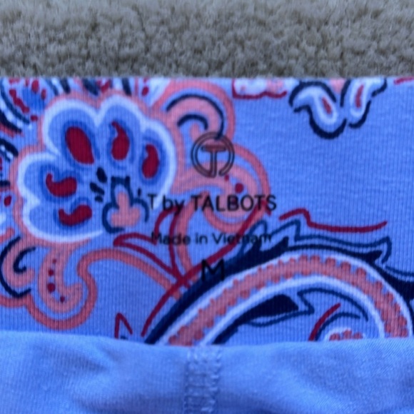 T BY TALBOTS SIZE M STRETCH SKORT BLUE/MULTI - Picture 2 of 6